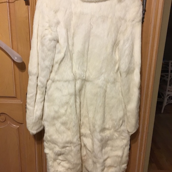 Super Rare Diesel White Rabbit Fur coat - NWT - Picture 2 of 3